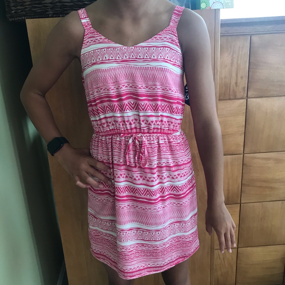 Bebop Girls 10/12 Summer Dress pink/ cream print